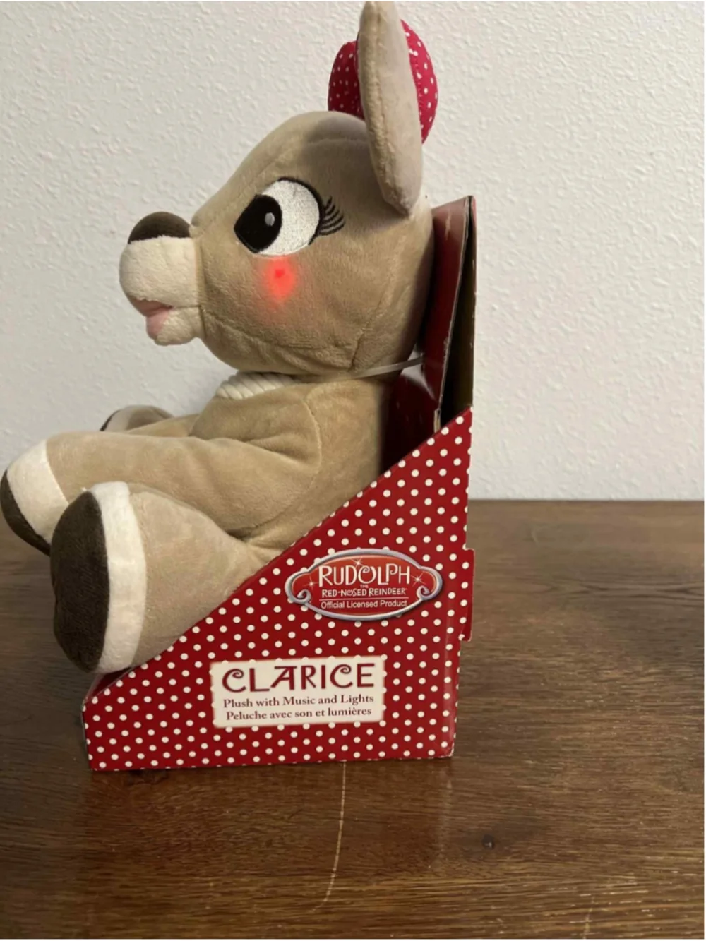 Rudolph Clarice Musical Light-Up Plush Kids Preferred NIB Works Holiday Xmas